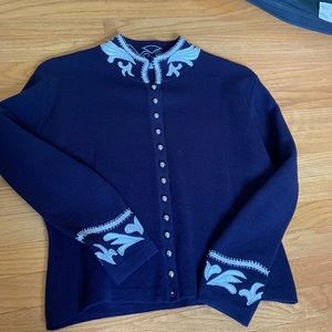 C.Webb & Co Navy Cardigan with Silver buttons M
